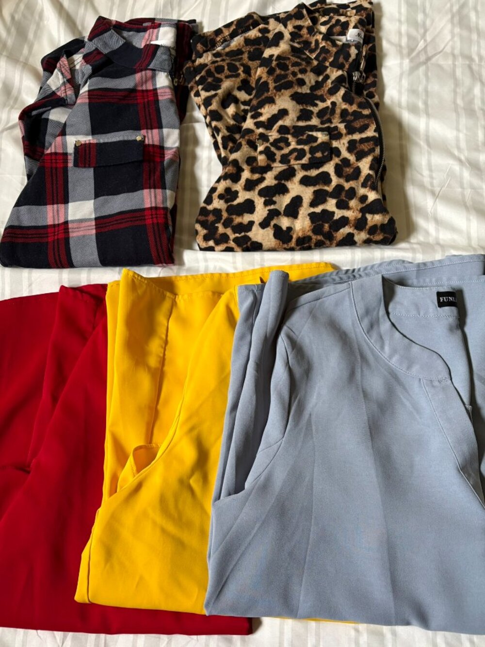 Lot of 5 Ladies Tops Blouses Tunics  Size Large